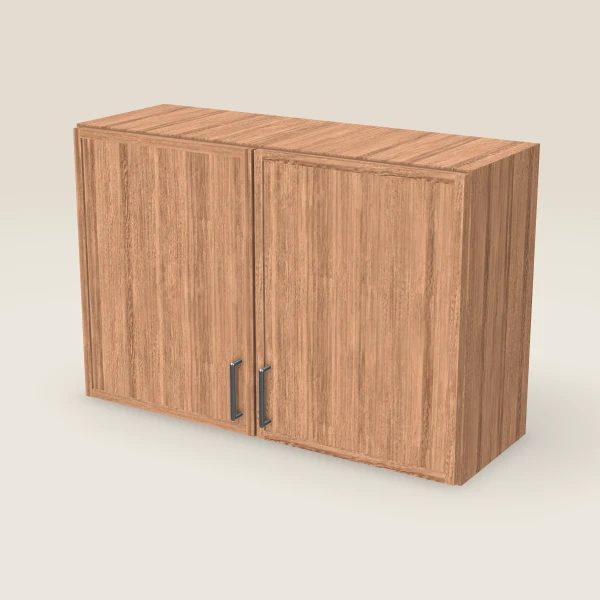 36" Wall Cabinet — 24" High, Double Door — Petit Sand, 3D picture
