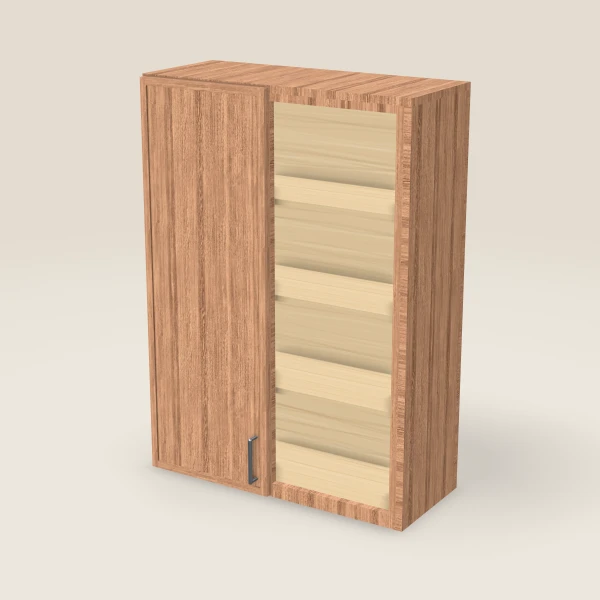 Wall Blind Corner — 42" High — Petit Sand, 3D picture