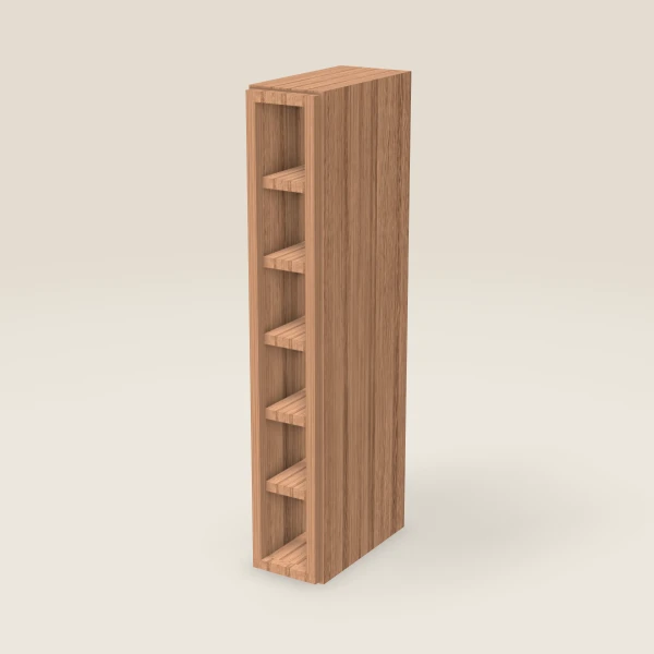 6" Wall Cube — 36" High, 6 Cubes — Petit Sand, 3D picture