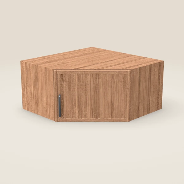 24" Wall Diagonal Corner — 12" High — Petit Sand, 3D picture
