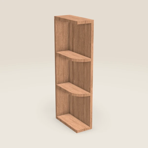 Wall End Shelf — 30" High — Petit Sand, 3D picture