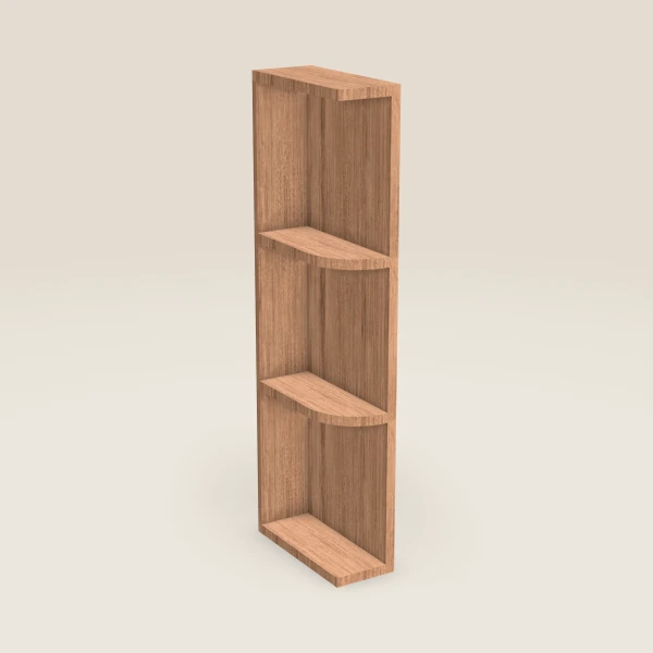 Wall End Shelf — 36" High — Petit Sand, 3D picture