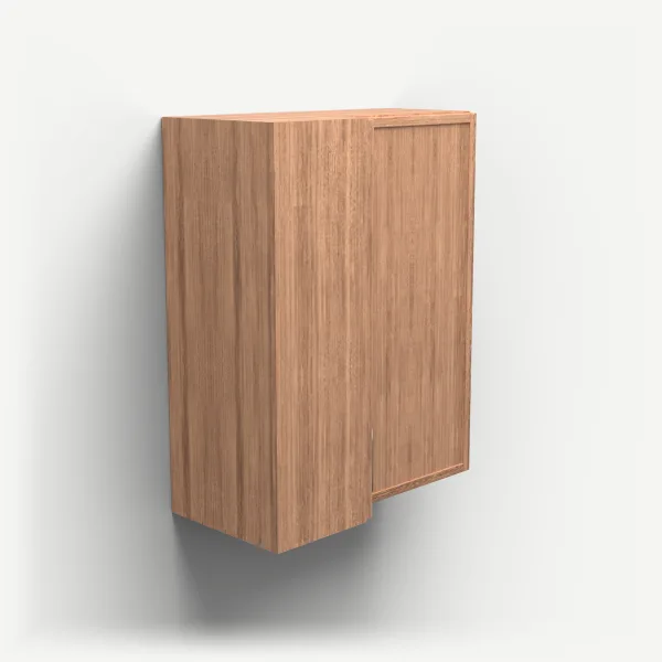 24" Wall Corner Cabinet, Bi-Fold Door — 30" High — Petit Sand, 3D picture