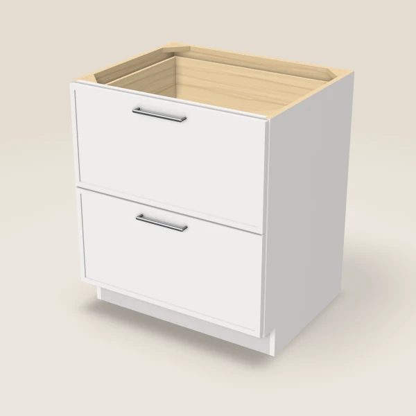 30" 2-Drawer Base — Petit White, 3D picture