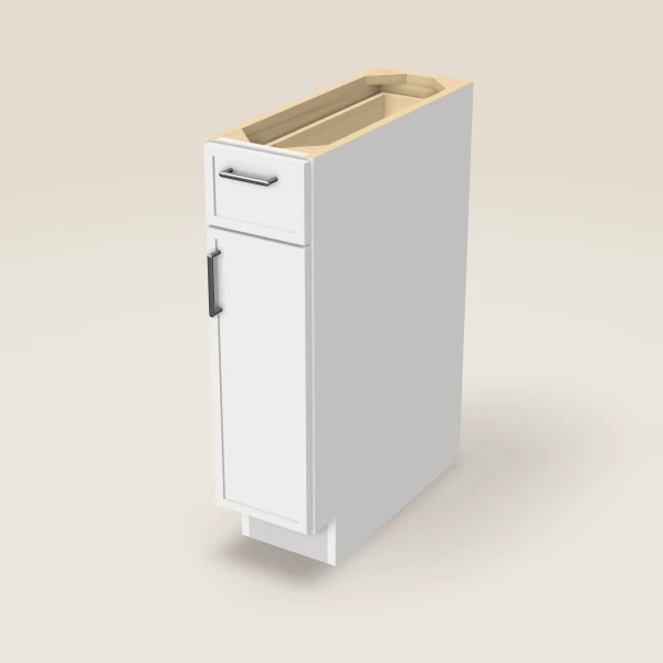 9" Base Cabinet — Petit White, 3D picture