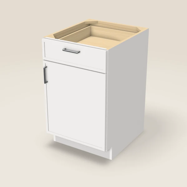 21" Base Cabinet — Petit White, 3D picture