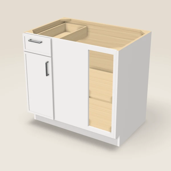Base Blind Corner — fills 39–42" — Petit White, 3D picture