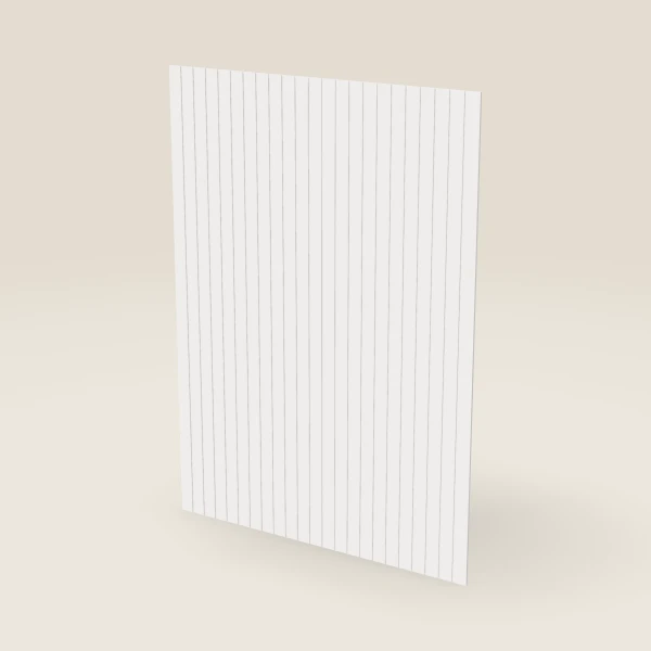 Beaded Board Panel — 48" × 34½", ¼" Thick — Petit White, 3D picture