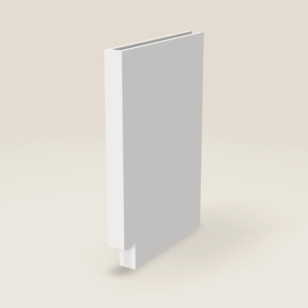 3" Boxed Column, Base — 34½" High, 24" Deep — Petit White, 3D picture