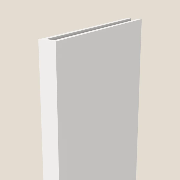 3" Boxed Column, Tall — 96" High, 27" Deep — Petit White, 3D picture