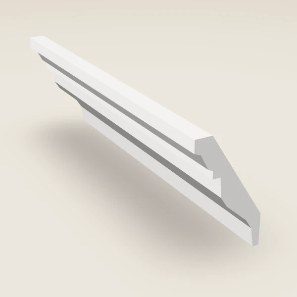 Classic Crown Molding — 4½" × 96" — Petit White, 3D picture