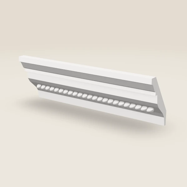 Moldura corona Rope — 4½" × 96", imagen en 3D