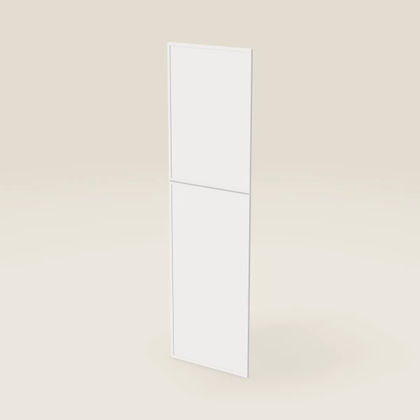 Wall Pantry End Decorative Door Set — for 90" Pantry, 2 doors: 23¾" × 35-5/16" and 23¾" × 49¼" — Petit White, 3D picture