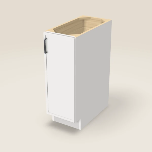 12" Full Height Base Cabinet — Petit White, 3D picture