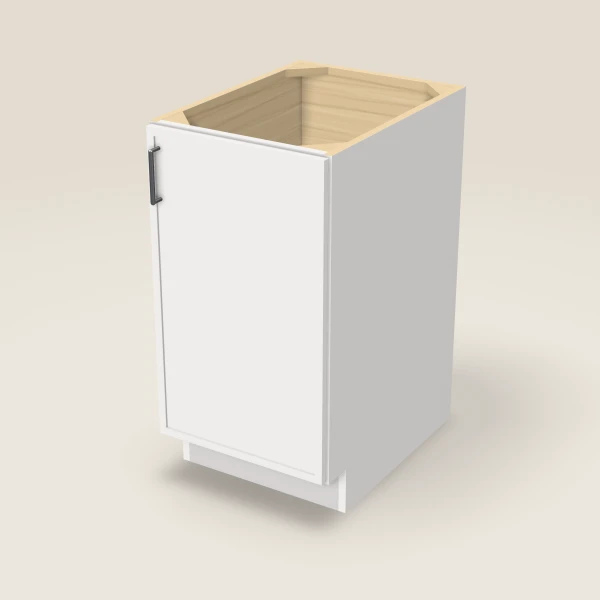 18" Full Height Base Cabinet — Petit White, 3D picture