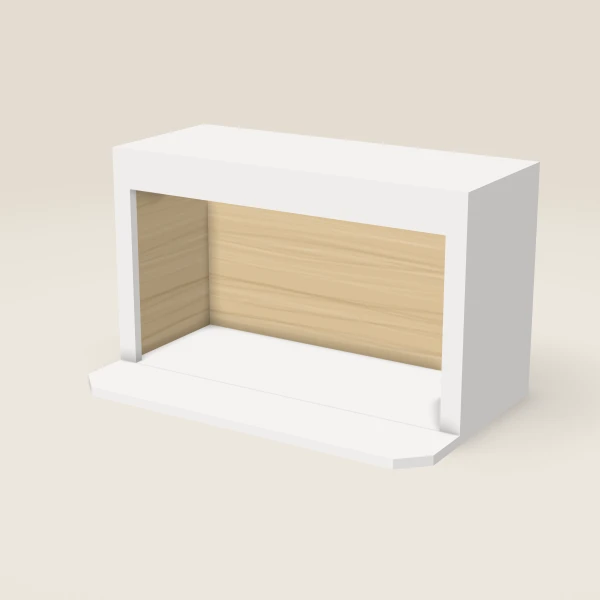 Microwave Oven Cabinet — 30" — Petit White, 3D picture