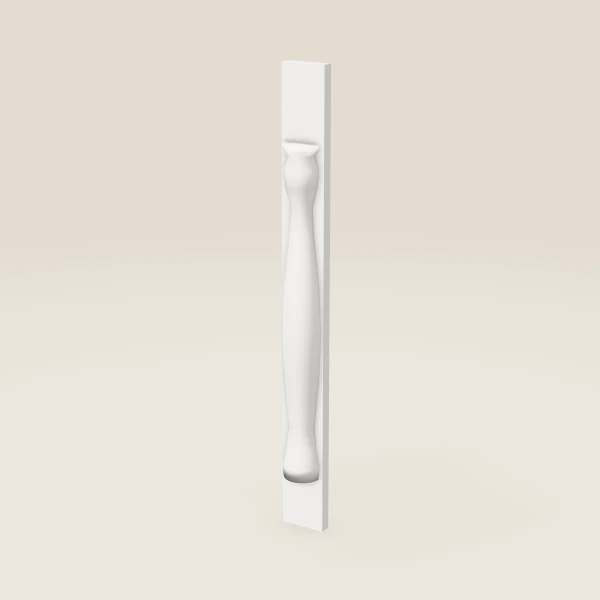 Half Leg POLE75-W330 — 30" High — Petit White, 3D picture