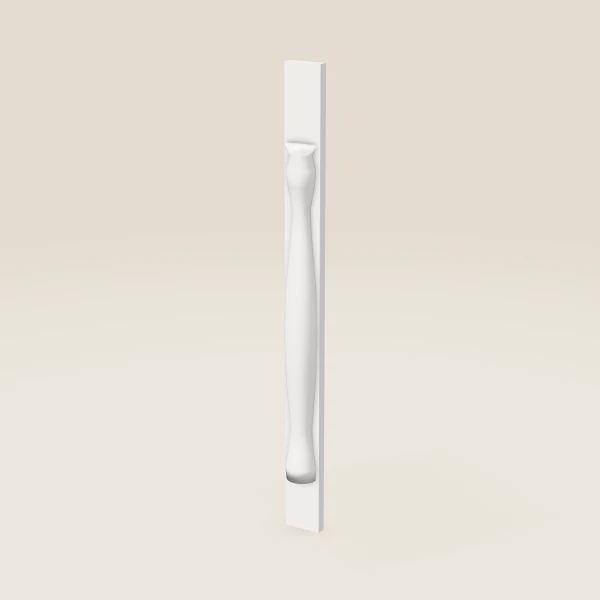 Half Leg POLE75-W336 — 36" High — Petit White, 3D picture