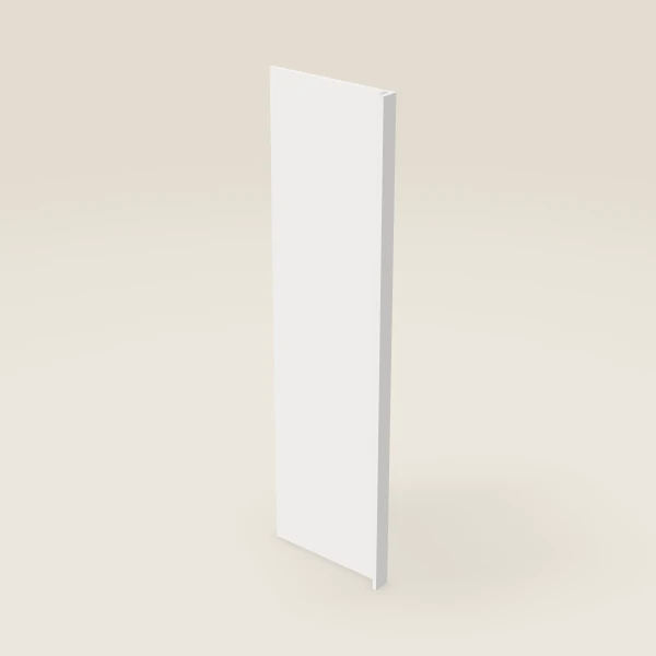 Refrigerator End Panel with 3" Return — 24" × 84" — Petit White, 3D picture