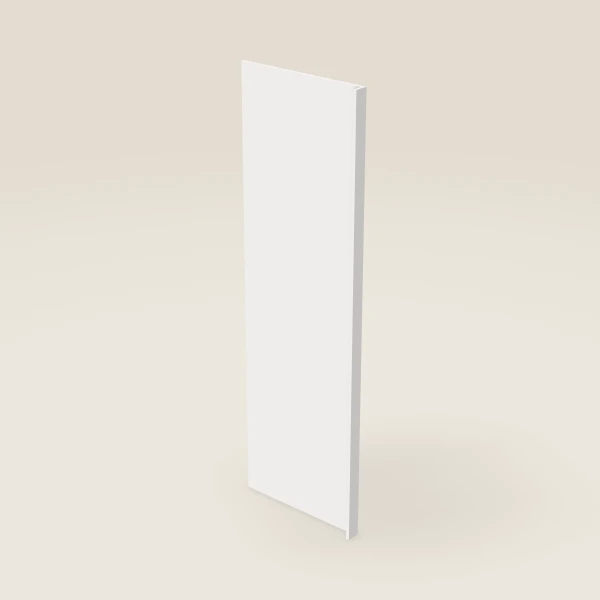 Refrigerator End Panel with 3" Return — 30" × 96" — Petit White, 3D picture