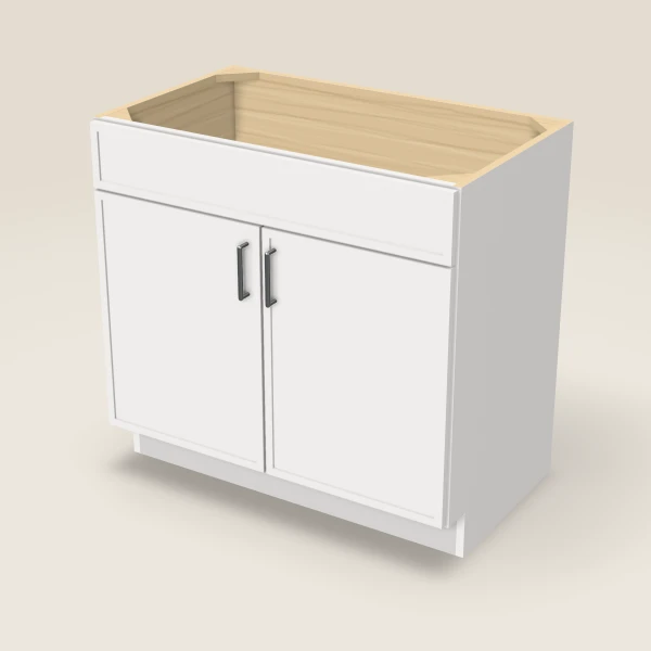 36" Vanity, Doors Only — Petit White, 3D picture