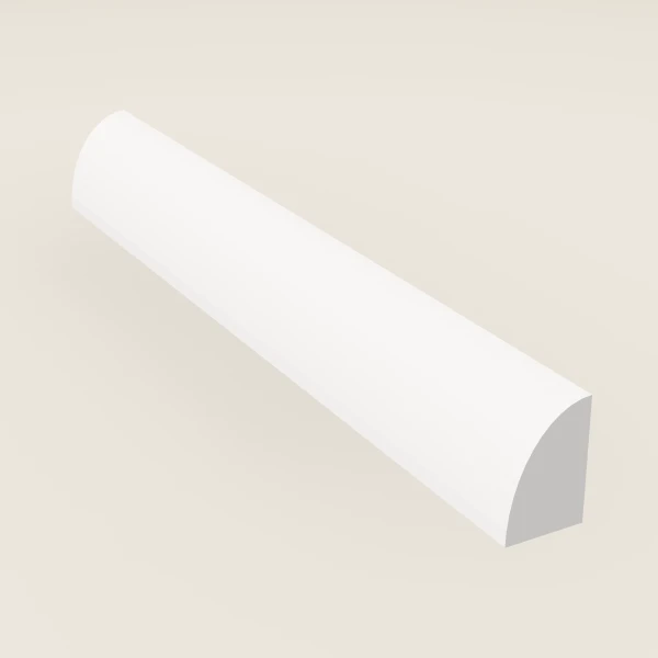 Shoe Molding — 8' — Petit White, 3D picture