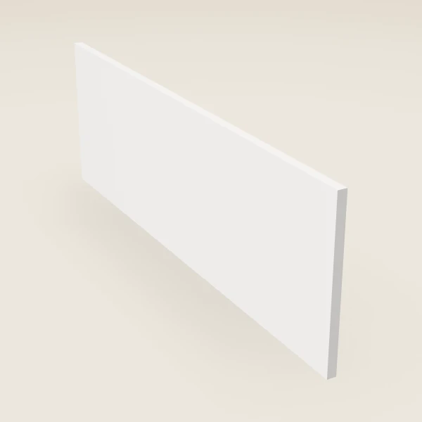 Toe Kick — 4½" × 8' — Petit White, 3D picture