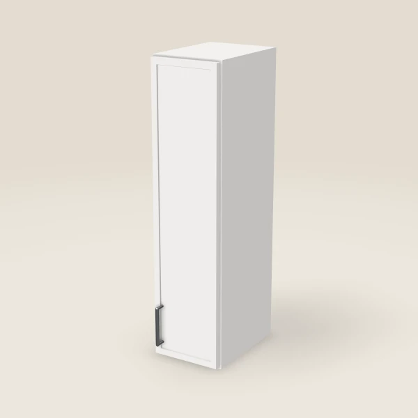 9" Wall Cabinet — 36" High — Petit White, 3D picture