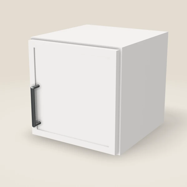 12" Wall Cabinet — 12" High — Petit White, 3D picture