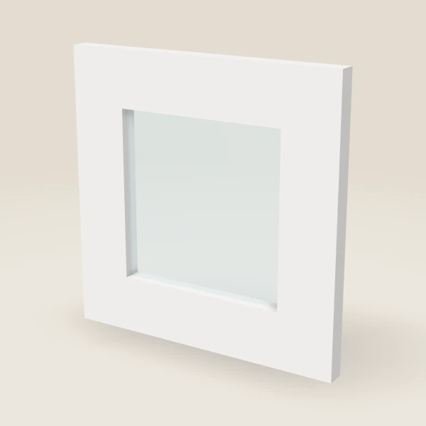 Glass Door for W1212 (11-5/16" × 11-5/16") — Petit White, 3D picture