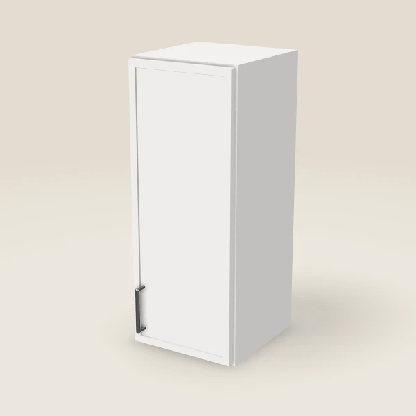 12" Wall Cabinet — 30" High — Petit White, 3D picture