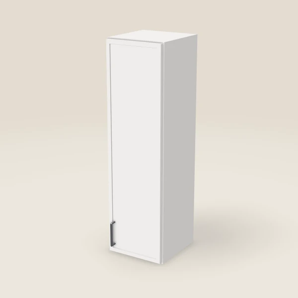 12" Wall Cabinet — 42" High — Petit White, 3D picture