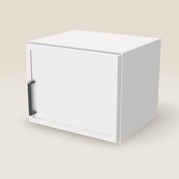 15" Wall Cabinet — 12" High — Petit White, 3D picture