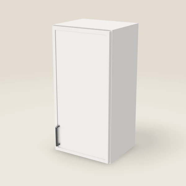15" Wall Cabinet — 30" High — Petit White, 3D picture