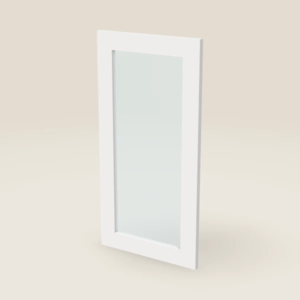 Glass Door for W1530 (14-11/16" × 29-5/16") — Petit White, 3D picture