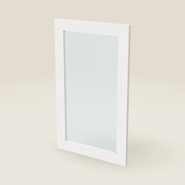 Glass Door for W1830 (17½" × 29-5/16") — Petit White, 3D picture