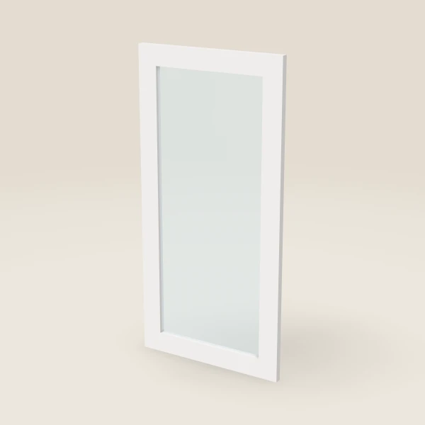 Glass Door for W1836 (17½" × 35-5/16") — Petit White, 3D picture