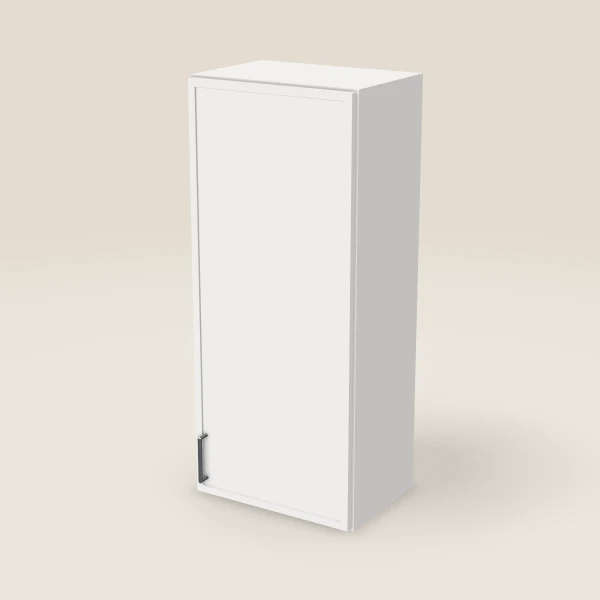 18" Wall Cabinet — 42" High — Petit White, 3D picture