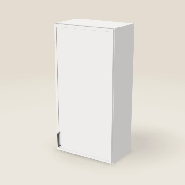 21" Wall Cabinet — 42" High — Petit White, 3D picture