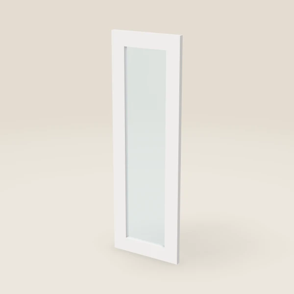Glass Door for W2436B (11-11/16" × 35-5/16") — Petit White, 3D picture