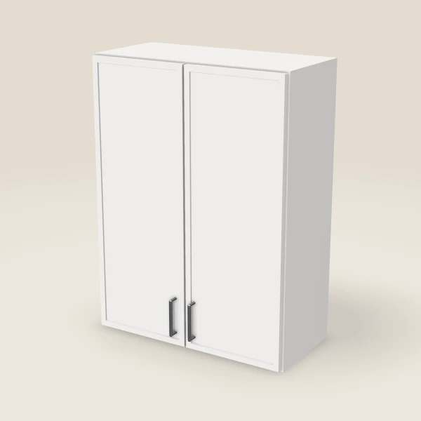 27" Wall Cabinet — 36" High, Double Door — Petit White, 3D picture