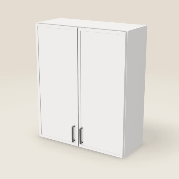 30" Wall Cabinet — 36" High, Double Door — Petit White, 3D picture