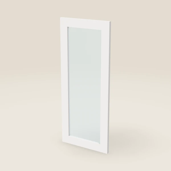 Glass Door for W3036B (14-11/16" × 35-5/16") — Petit White, 3D picture