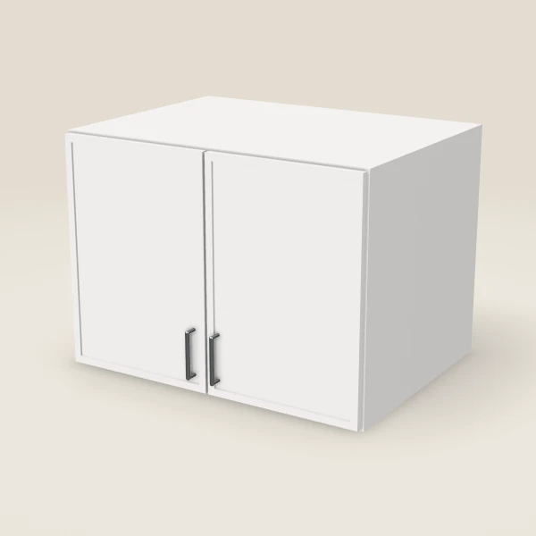 33" Wall Cabinet — 24" High, 24" Deep, Double Door — Petit White, 3D picture
