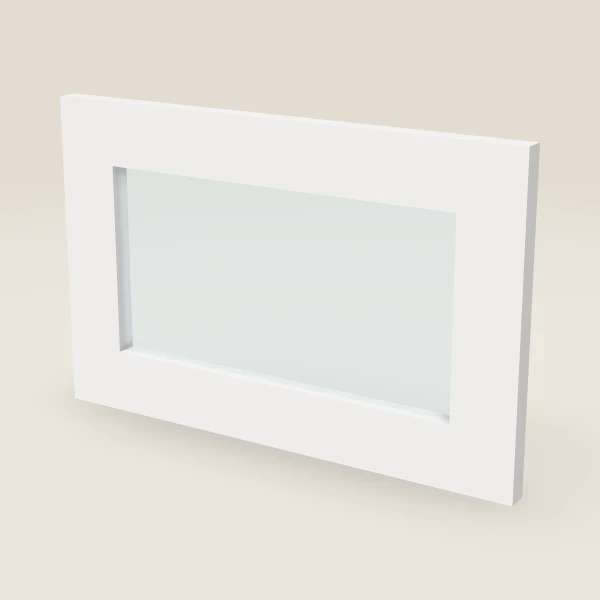 Glass Door for W3612B (17-11/16" × 11-5/16") — Petit White, 3D picture
