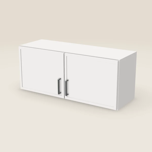 36" Wall Cabinet — 15" High, Double Door — Petit White, 3D picture