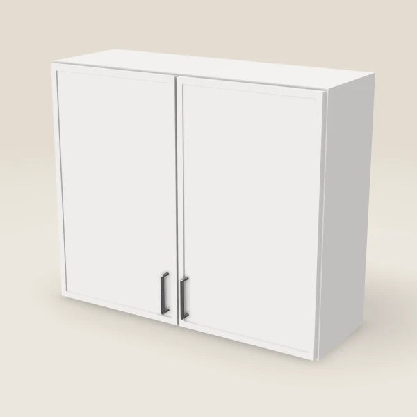 36" Wall Cabinet — 30" High, Double Door — Petit White, 3D picture