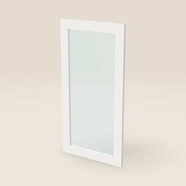 Glass Door for W3636B (17-11/16" × 35-5/16") — Petit White, 3D picture