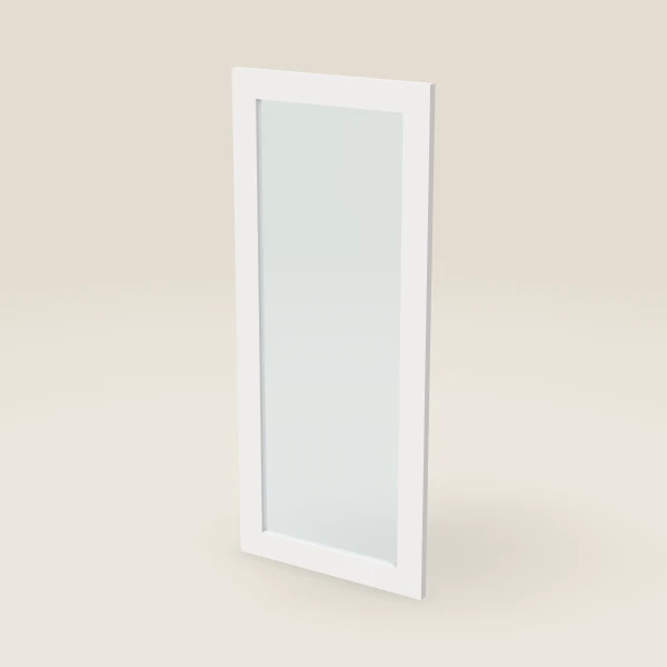 Glass Door for W3642B (17-11/16" × 41-5/16") — Petit White, 3D picture