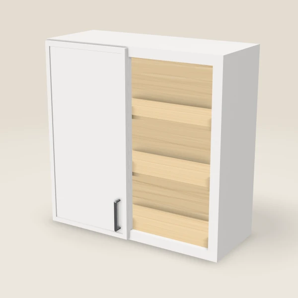 Wall Blind Corner — 30" High — Petit White, 3D picture